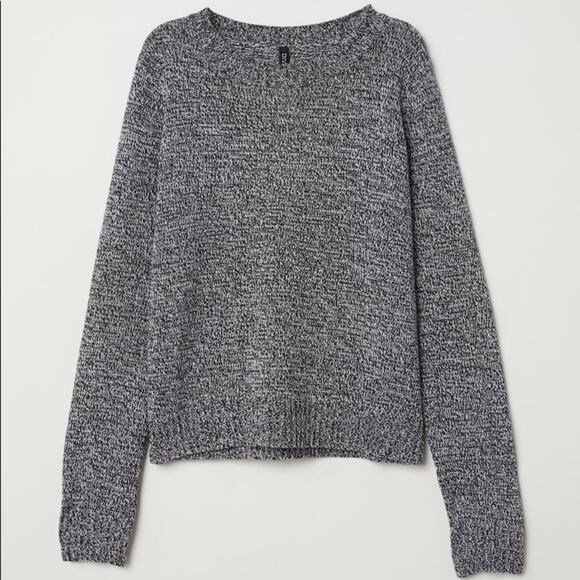 H&M Black White Long Sleeve Sweater size medium - Picture 4 of 5